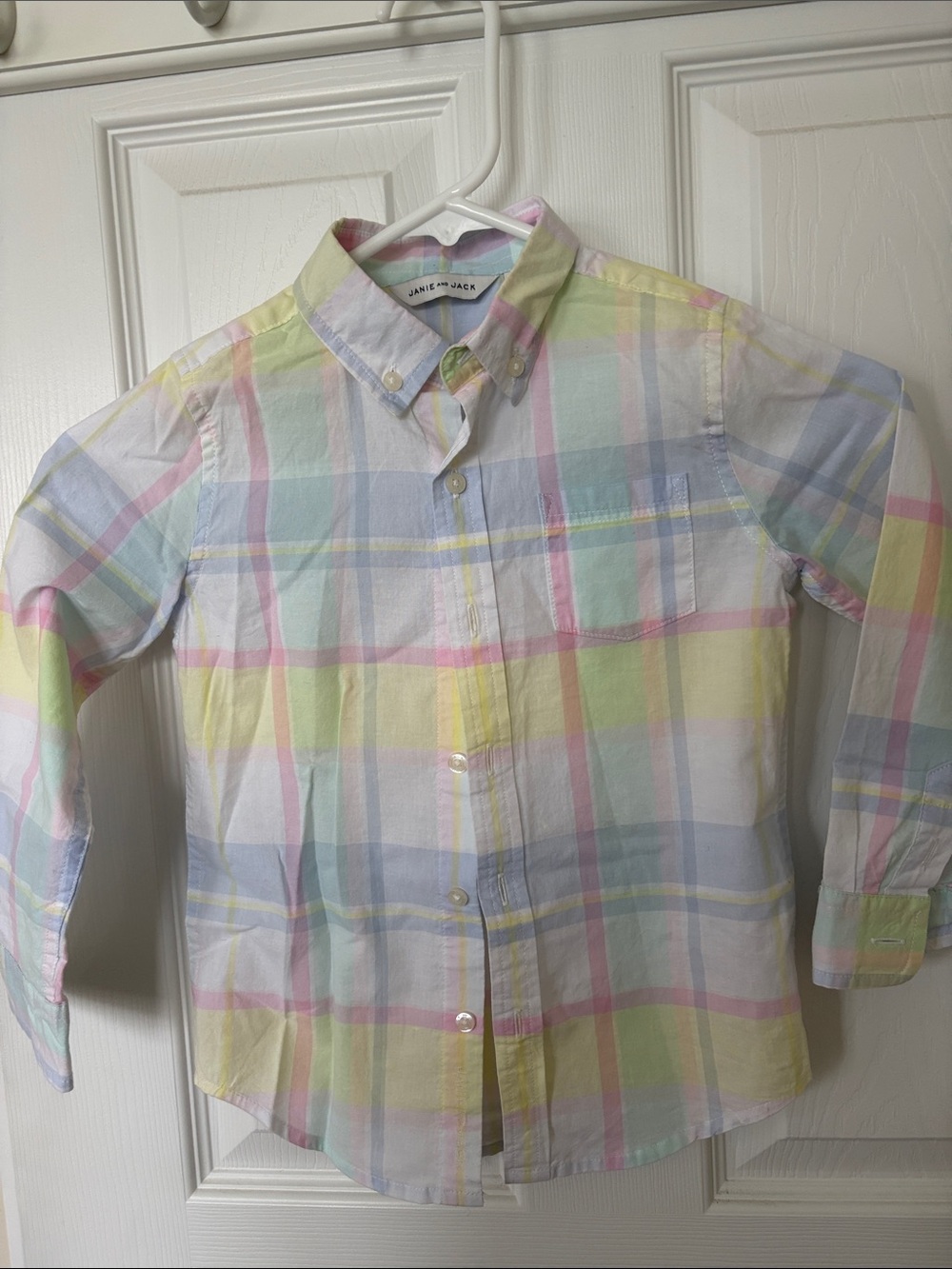 Janie and Jack pastel plaid oxford 4